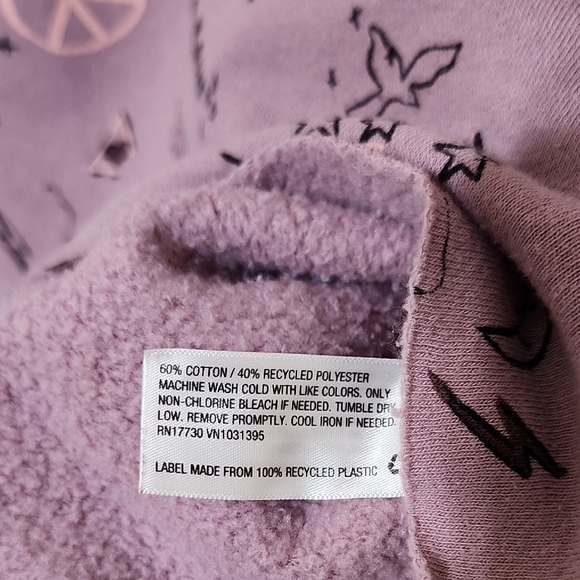 Wild Fable Cropped Purple Graphic Hoodie - Picture 6 of 8